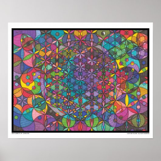 Zen Flower of Life - Divine Eyes Print (Voorkant)