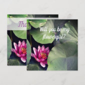 Zen flowergirl uitnodigcard kaart (Voorkant / Achterkant)