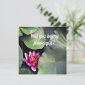 Zen flowergirl uitnodigcard kaart (Staand voorkant)