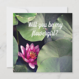 Zen flowergirl uitnodigcard kaart