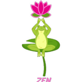 Zen Frog en Lotus Bloem T-shirt