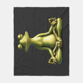 Zen Frog Fleece Deken (Voorkant)