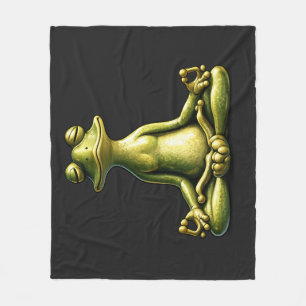 Zen Frog Fleece Deken