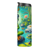 Zen Frog Meditation Pond Thermosbeker (Geroteerd rechts)