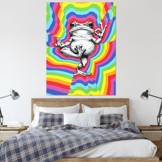Zen Frog meesterwerk Canvas Afdruk (Insitu (Slaapkamer))