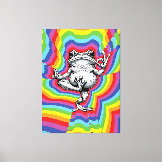 Zen Frog meesterwerk Canvas Afdruk (Voorkant)