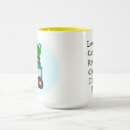 Zen Frog op een trein Mok (Midden)