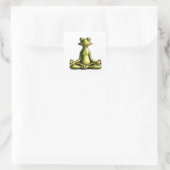 Zen Frog Vierkante Sticker (Tas)