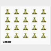 Zen Frog Vierkante Sticker (Vel)