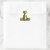 Zen Frog Vierkante Sticker (Tas)