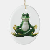 Zen Frog, Yoga Frog, Zen Gifts Keramisch Ornament (Rechts)