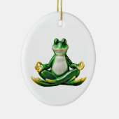 Zen Frog, Zen Frog-kerstversiering, Zen Frog Keramisch Ornament (Rechts)