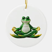 Zen Frog, Zen Frog-kerstversiering, Zen Frog Keramisch Ornament (Voorkant)