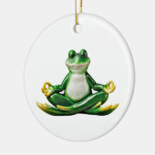 Zen Frog, Zen Frog-kerstversiering, Zen Frog Keramisch Ornament (Links)