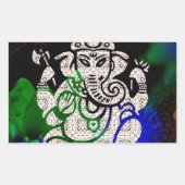 Zen Ganesh Rechthoekige Sticker (Voorkant)