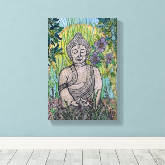 Zen Garden Canvas Afdruk (Insitu (Houten vloer))