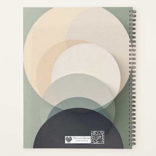 Zen Garden Circles | Minimalist Sand & Stone Art Planner (Achterkant)