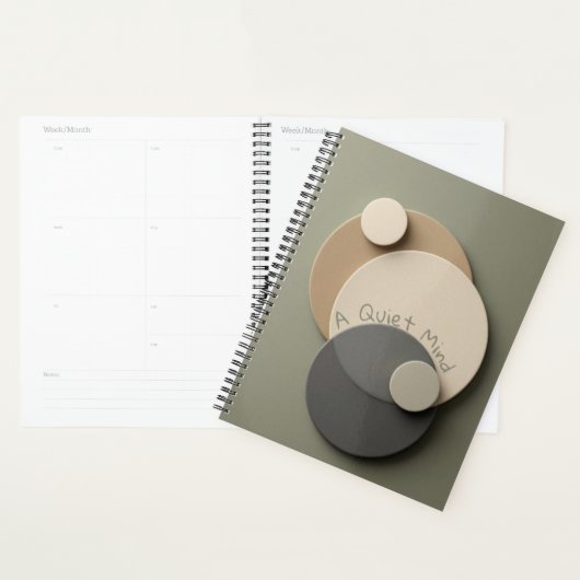 Zen Garden Circles | Minimalist Sand & Stone Art Planner (Display)