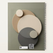 Zen Garden Circles | Minimalist Sand & Stone Art Planner (Achterkant)