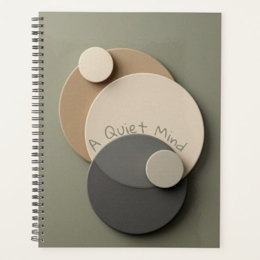 Zen Garden Circles | Minimalist Sand & Stone Art Planner (Voorkant)