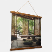 Zen Garden Hangend Wandkleed (Gebogen)
