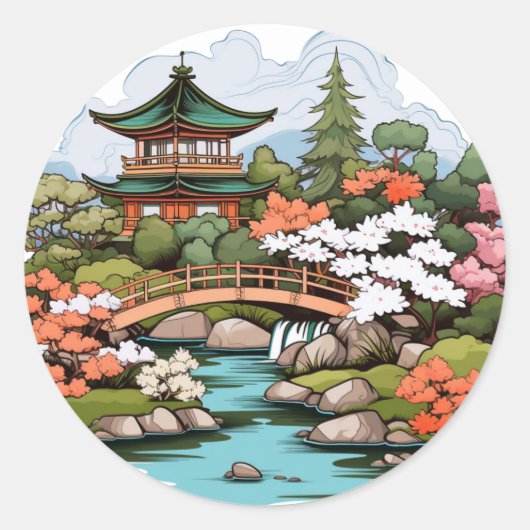 Zen Garden Landscape Sticker (Voorkant)