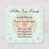Zen Garden Massage Mandala Design Vierkante Visitekaartje (Voorkant)