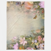 Zen Garden Oasis: Serene Lotus in Waterverf Fleece Deken (Voorkant)