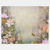 Zen Garden Oasis: Serene Lotus in Waterverf Fleece Deken (Voorkant (Horizontaal))