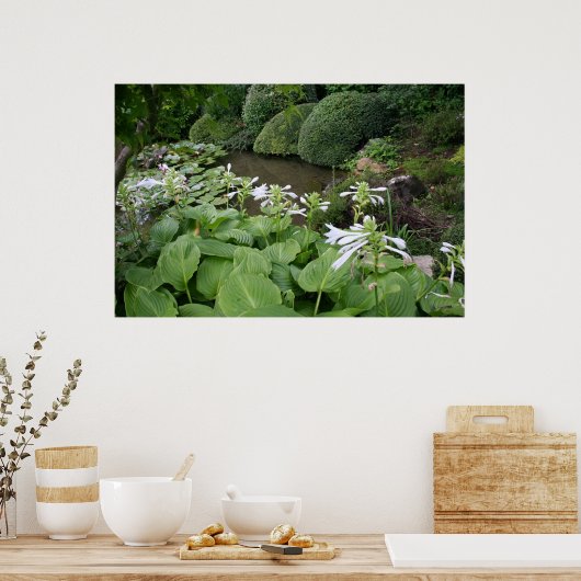Zen Garden poster met witte randen (Keuken)