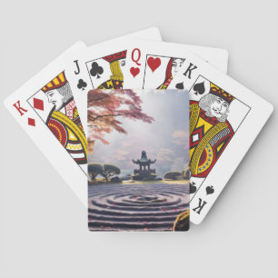 Zen Garden rustige vreedzame Natuur Pokerkaarten