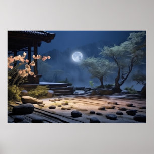 Zen Garden rustige vreedzame Natuur Poster