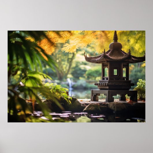 Zen Garden rustige vreedzame Natuur Poster (Voorkant)