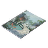 Zen Garden Spa Koi Pond Pathway Art Notitieboek (Linkerzijde)