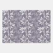 Zen Garden Stems Deep Minimal Botanical Silhouette Inpakpapier Vel (Voorkant 2)