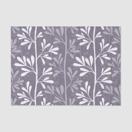 Zen Garden Stems Deep Minimal Botanical Silhouette Tissuepapier (Voorkant)