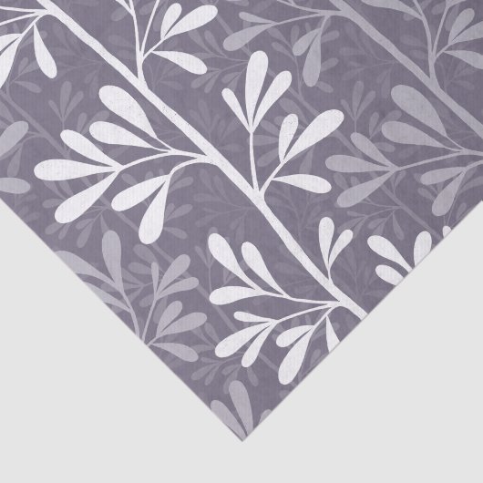 Zen Garden Stems Deep Minimal Botanical Silhouette Tissuepapier (Detail)