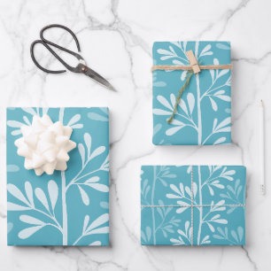 Zen Garden Stems Minimaal Botanisch Oceaan Inpakpapier Vel
