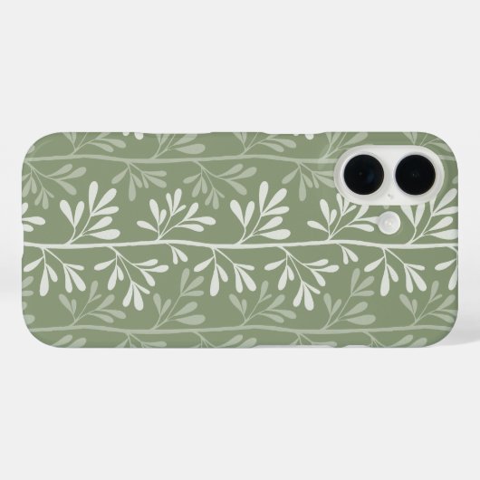 Zen Garden Stems Minimal Botanical Sage Green Case-Mate iPhone Case (Achterkant (horizontaal))