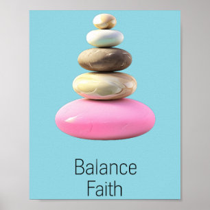 Zen-gedachte balans geloof poster
