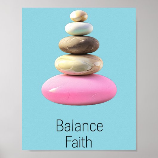 Zen-gedachte balans geloof poster (Voorkant)