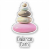 Zen-gedachte balans geloof sticker (Voorkant)