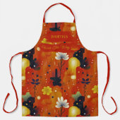 Zen-geïnspireerd bloemontwerp met Abstracte madeli Schort (Voorkant)