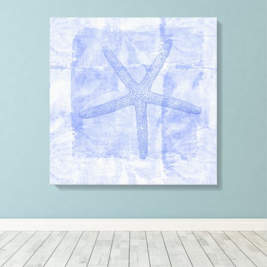 Zen Geïnspireerd strand thema Starfish Canvas Afdruk (Insitu (Houten vloer))