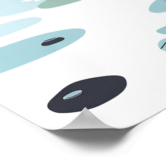 Zen geïnspireerde vijver scene kunst poster (Hoek)