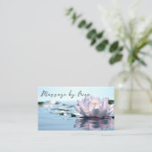 Zen-gelicentieerde massagetherapeut Lotus Flower Visitekaartje (Staand voorkant)