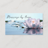 Zen-gelicentieerde massagetherapeut Lotus Flower Visitekaartje (Voorkant)
