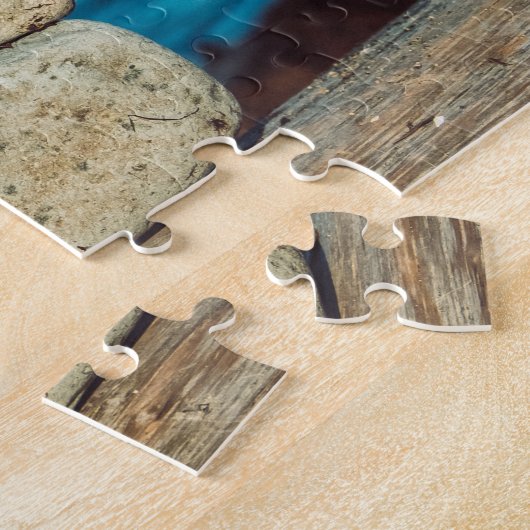 Zen-gestapelde Rocks op de strand Legpuzzel (Zijkant)