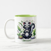 Zen Geurmeditatie Skunk Tweekleurige Koffiemok (Links)