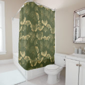 Zen Ginkgo Blad Patroon Douchegordijn (In situ)